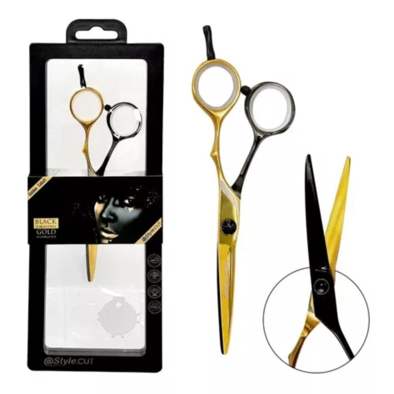 Tijera de Corte Golden Cobalt 5.5 | Filo Navaja | Style Cut - Imagen 2