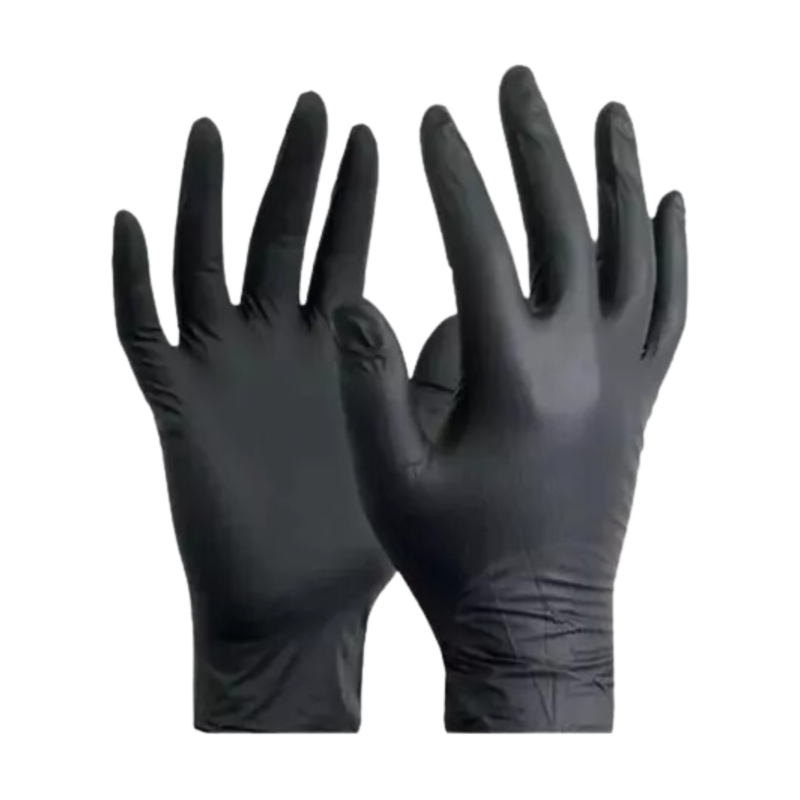 Guantes Reutilizables Latex Negro x20un - Imagen 2