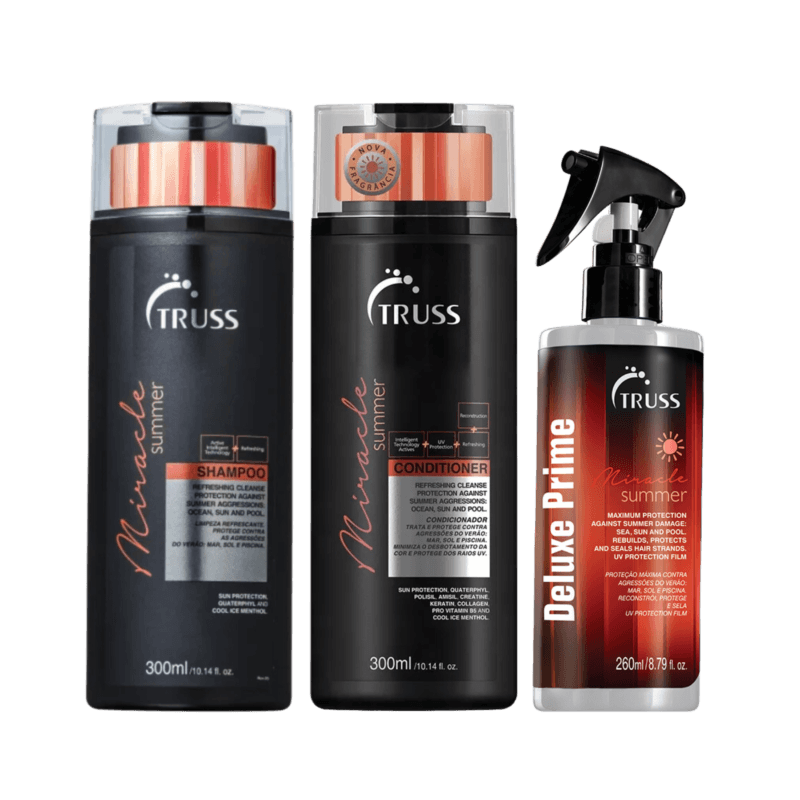 Kit Shampoo + Acondicionador + Spray Miracle Summer | Truss