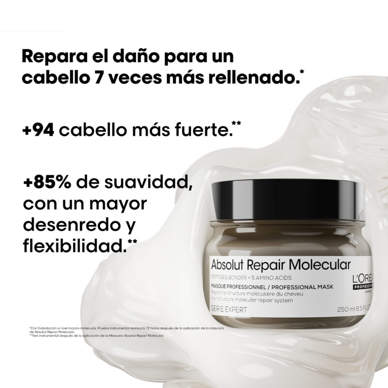 Máscara Absolut Repair Molecular | 250ml | L'Oréal Professionnel - Imagen 6