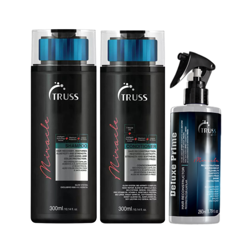 Kit Shampoo + Acondicionador + Spray Miracle | Truss