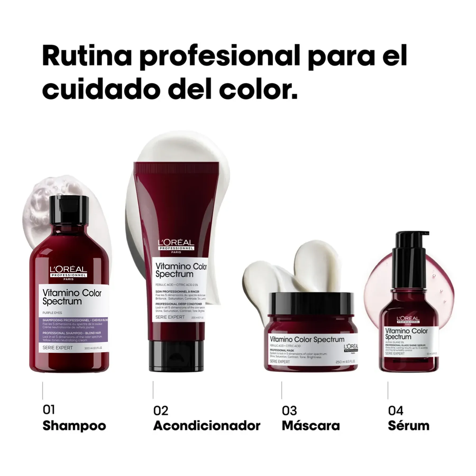 Shampoo Matizador Vitamino Color Spectrum | 300ml | L'Oréal Professionnel - Imagen 2