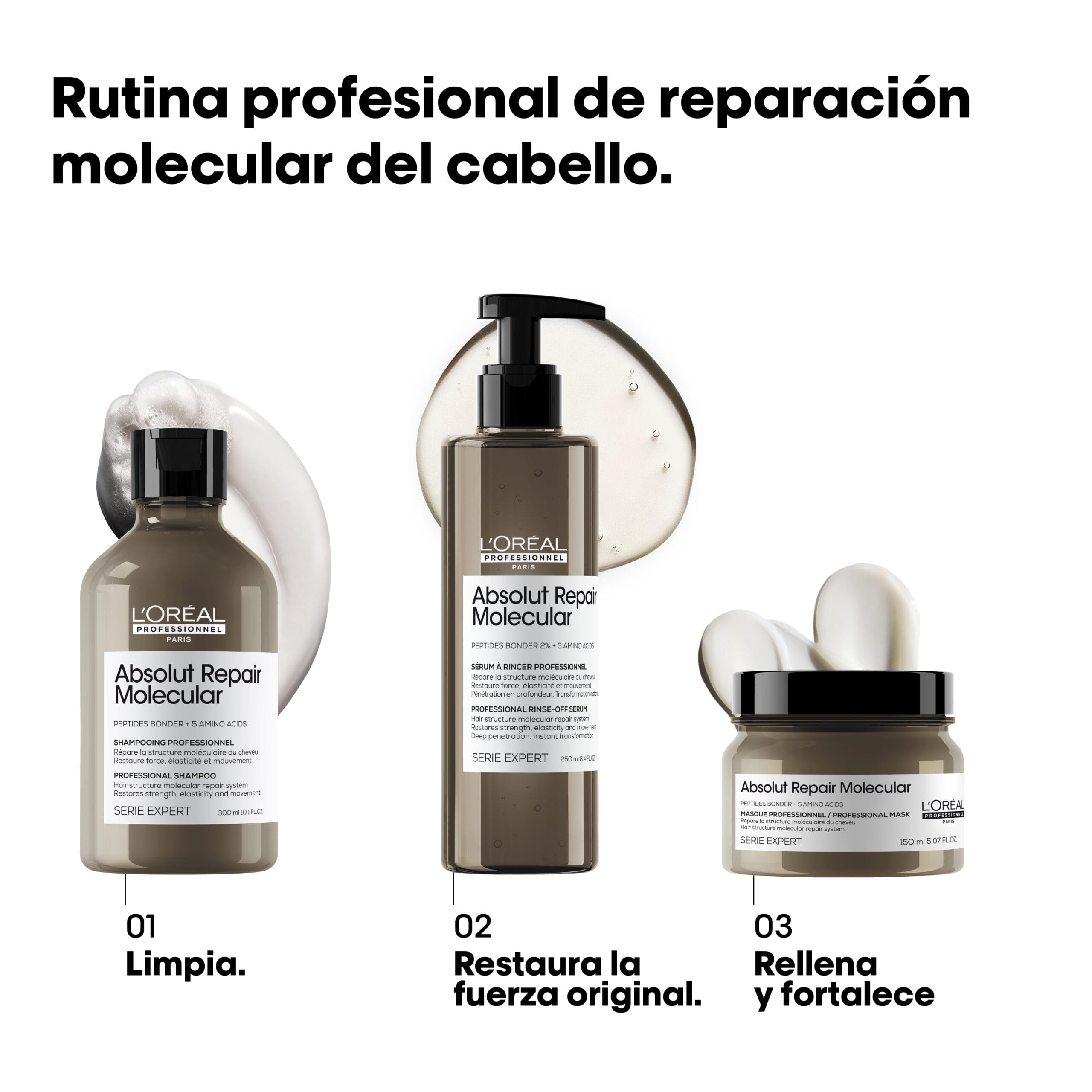 Máscara Absolut Repair Molecular | 150ml | L'Oréal Professionnel - Imagen 2